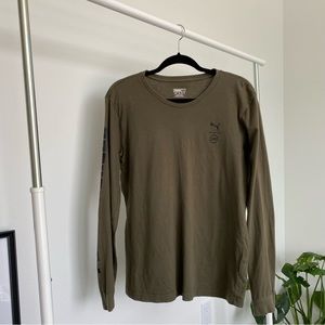 ⚫️ PUMA Army Green Long Sleeve Tee